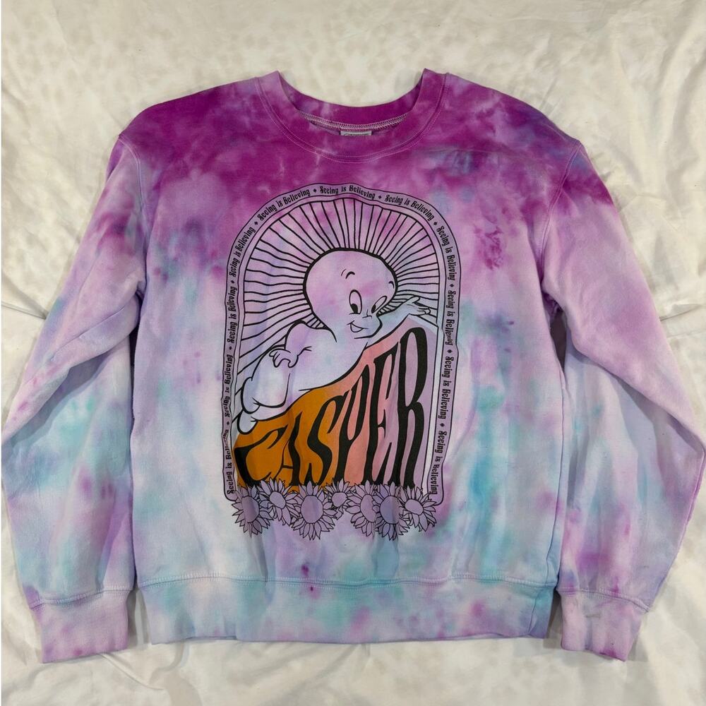 Casper Tie Dyed Lightweight Sweatshirt Size Juniors Medium 7-8